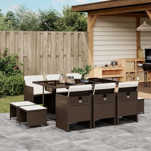 INLIFE 11-TLG. Garten-Essgruppe mit Kissen Braun Poly Rattan,Möbel,Gartenmöbel,Gartenmöbel-Sets,Braun,84.7 KG,3277736 INLIFE 11-TLG. Garten-Essgruppe mit Kissen Braun Poly Rattan,Möbel,Gartenmöbel,Gartenmöbel-Sets,Braun,84.7 KG,3277736 von INLIFE