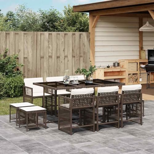 INLIFE 11-TLG. Garten-Essgruppe mit Kissen Braun Poly Rattan,Möbel,Gartenmöbel,Gartenmöbel-Sets,Braun,88.1 KG,3211689 INLIFE 11-TLG. Garten-Essgruppe mit Kissen Braun Poly Rattan,Möbel,Gartenmöbel,Gartenmöbel-Sets,Braun,88.1 KG,3211689 von INLIFE