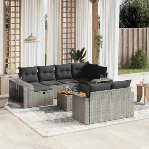 INLIFE 11-TLG. Garten-Sofagarnitur mit Kissen Grau Poly Rattan,Möbel,Gartenmöbel,Gartenmöbel-Sets,Grau,81 KG,3266260 INLIFE 11-TLG. Garten-Sofagarnitur mit Kissen Grau Poly Rattan,Möbel,Gartenmöbel,Gartenmöbel-Sets,Grau,81 KG,3266260 von INLIFE