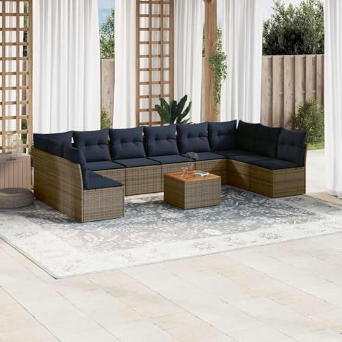 INLIFE 11-TLG. Garten-Sofagarnitur mit Kissen Grau Poly Rattan,Möbel,Gartenmöbel,Gartenmöbel-Sets,Grau,84.8 KG,3256131 INLIFE 11-TLG. Garten-Sofagarnitur mit Kissen Grau Poly Rattan,Möbel,Gartenmöbel,Gartenmöbel-Sets,Grau,84.8 KG,3256131 von INLIFE