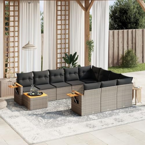INLIFE 11-TLG. Garten-Sofagarnitur mit Kissen Grau Poly Rattan,Möbel,Gartenmöbel,Gartenmöbel-Sets,Grau,88.8 KG,3227208 INLIFE 11-TLG. Garten-Sofagarnitur mit Kissen Grau Poly Rattan,Möbel,Gartenmöbel,Gartenmöbel-Sets,Grau,88.8 KG,3227208 von INLIFE
