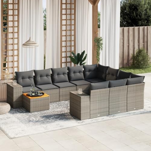 INLIFE 11-TLG. Garten-Sofagarnitur mit Kissen Grau Poly Rattan,Möbel,Gartenmöbel,Gartenmöbel-Sets,Grau,96.2 KG,3257964 INLIFE 11-TLG. Garten-Sofagarnitur mit Kissen Grau Poly Rattan,Möbel,Gartenmöbel,Gartenmöbel-Sets,Grau,96.2 KG,3257964 von INLIFE