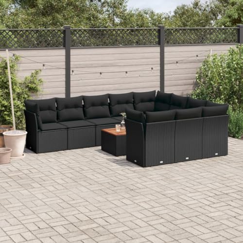 INLIFE 11-TLG. Garten-Sofagarnitur mit Kissen Schwarz Poly Rattan,Möbel,Gartenmöbel,Gartenmöbel-Sets,Schwarz,93.4 KG,3256167 INLIFE 11-TLG. Garten-Sofagarnitur mit Kissen Schwarz Poly Rattan,Möbel,Gartenmöbel,Gartenmöbel-Sets,Schwarz,93.4 KG,3256167 von INLIFE