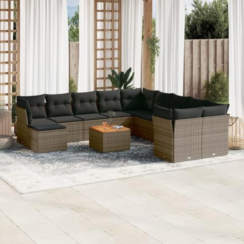 INLIFE 12-TLG. Garten-Sofagarnitur mit Kissen Grau Poly Rattan,Möbel,Gartenmöbel,Gartenmöbel-Sets,Grau,101.6 KG,3256312 INLIFE 12-TLG. Garten-Sofagarnitur mit Kissen Grau Poly Rattan,Möbel,Gartenmöbel,Gartenmöbel-Sets,Grau,101.6 KG,3256312 von INLIFE