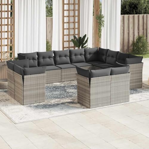 INLIFE 12-TLG. Garten-Sofagarnitur mit Kissen Hellgrau Poly Rattan,Möbel,Gartenmöbel,Gartenmöbel-Sets,Grau,108.2 KG,3250371 INLIFE 12-TLG. Garten-Sofagarnitur mit Kissen Hellgrau Poly Rattan,Möbel,Gartenmöbel,Gartenmöbel-Sets,Grau,108.2 KG,3250371 von INLIFE