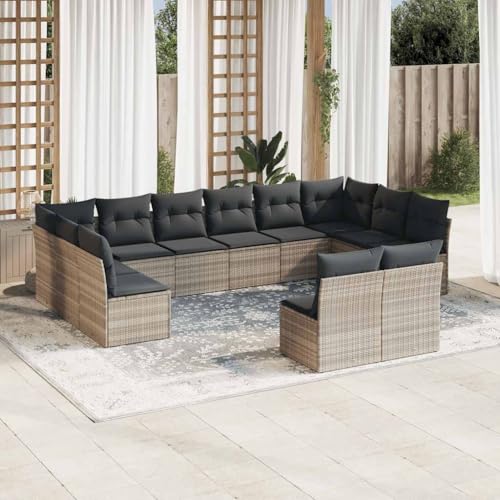 INLIFE 12-TLG. Garten-Sofagarnitur mit Kissen Hellgrau Poly Rattan,Möbel,Gartenmöbel,Gartenmöbel-Sets,Grau,97.6 KG,3250211 INLIFE 12-TLG. Garten-Sofagarnitur mit Kissen Hellgrau Poly Rattan,Möbel,Gartenmöbel,Gartenmöbel-Sets,Grau,97.6 KG,3250211 von INLIFE