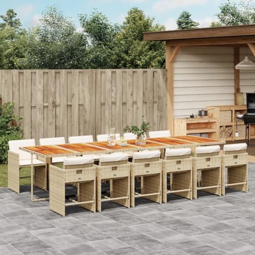 INLIFE 13-TLG. Garten-Essgruppe mit Kissen Beige Poly Rattan,Möbel,Gartenmöbel,Gartenmöbel-Sets,Beige,132 KG,3277899 INLIFE 13-TLG. Garten-Essgruppe mit Kissen Beige Poly Rattan,Möbel,Gartenmöbel,Gartenmöbel-Sets,Beige,132 KG,3277899 von INLIFE
