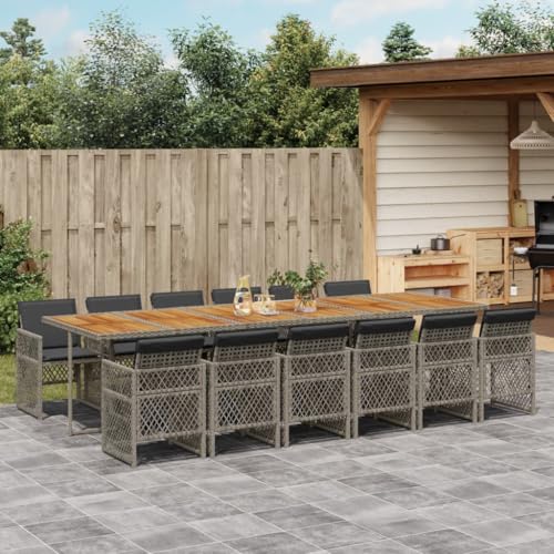 INLIFE 13-TLG. Garten-Essgruppe mit Kissen Grau Poly Rattan,Möbel,Gartenmöbel,Gartenmöbel-Sets,Grau,147.6 KG,3210770 INLIFE 13-TLG. Garten-Essgruppe mit Kissen Grau Poly Rattan,Möbel,Gartenmöbel,Gartenmöbel-Sets,Grau,147.6 KG,3210770 von INLIFE