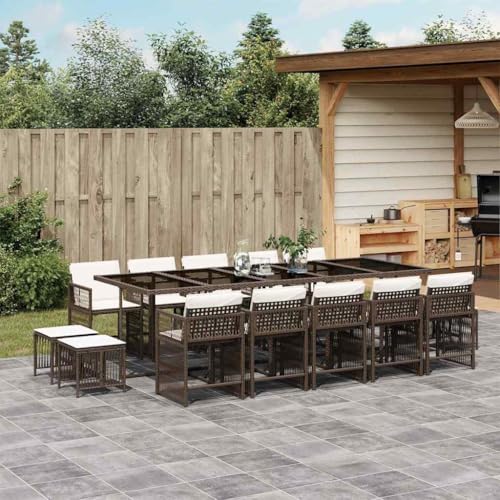 INLIFE 15-TLG. Garten-Essgruppe mit Kissen Braun Poly Rattan,Möbel,Gartenmöbel,Gartenmöbel-Sets,Braun,138.1 KG,3211713 INLIFE 15-TLG. Garten-Essgruppe mit Kissen Braun Poly Rattan,Möbel,Gartenmöbel,Gartenmöbel-Sets,Braun,138.1 KG,3211713 von INLIFE