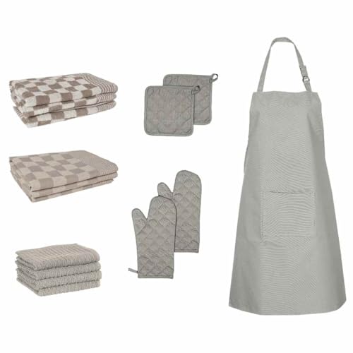 INLIFE 15-TLG. Geschirrtuch-Set Ofenhandschuhe & Topfhalter Baumwolle,Heim & Garten,Haushaltswäsche,Handtücher,Grau,1.55 KG,136297 INLIFE 15-TLG. Geschirrtuch-Set Ofenhandschuhe & Topfhalter Baumwolle,Heim & Garten,Haushaltswäsche,Handtücher,Grau,1.55 KG,136297 von INLIFE