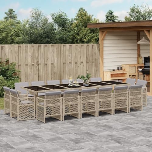 INLIFE 17-TLG. Garten-Essgruppe mit Kissen Beigemischung Poly Rattan,Möbel,Gartenmöbel,Gartenmöbel-Sets,Beige,178 KG,3210888 INLIFE 17-TLG. Garten-Essgruppe mit Kissen Beigemischung Poly Rattan,Möbel,Gartenmöbel,Gartenmöbel-Sets,Beige,178 KG,3210888 von INLIFE