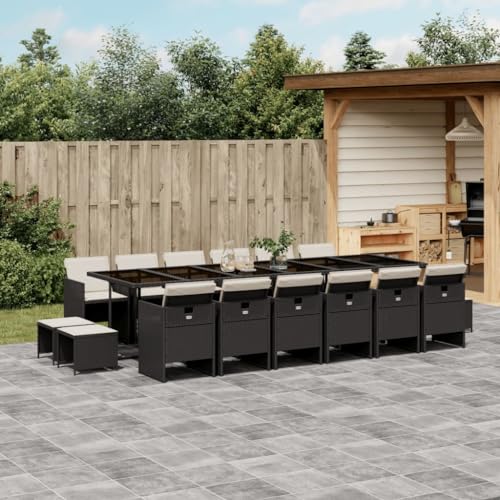 INLIFE 17-TLG. Garten-Essgruppe mit Kissen Schwarz Poly Rattan,Möbel,Gartenmöbel,Gartenmöbel-Sets,Schwarz,158.2 KG,3277769 INLIFE 17-TLG. Garten-Essgruppe mit Kissen Schwarz Poly Rattan,Möbel,Gartenmöbel,Gartenmöbel-Sets,Schwarz,158.2 KG,3277769 von INLIFE