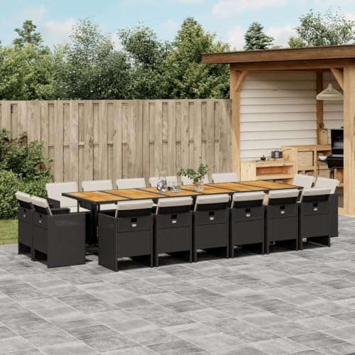 INLIFE 17-TLG. Garten-Essgruppe mit Kissen Schwarz Poly Rattan,Möbel,Gartenmöbel,Gartenmöbel-Sets,Schwarz,162.6 KG,3277838 INLIFE 17-TLG. Garten-Essgruppe mit Kissen Schwarz Poly Rattan,Möbel,Gartenmöbel,Gartenmöbel-Sets,Schwarz,162.6 KG,3277838 von INLIFE