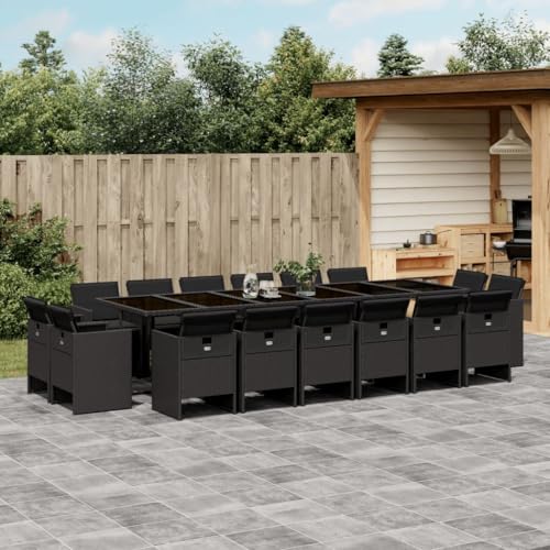 INLIFE 17-TLG. Garten-Essgruppe mit Kissen Schwarz Poly Rattan,Möbel,Gartenmöbel,Gartenmöbel-Sets,Schwarz,171.2 KG,3277830 INLIFE 17-TLG. Garten-Essgruppe mit Kissen Schwarz Poly Rattan,Möbel,Gartenmöbel,Gartenmöbel-Sets,Schwarz,171.2 KG,3277830 von INLIFE