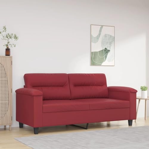 INLIFE 2-Sitzer-Sofa Weinrot 140 cm Kunstleder,Möbel,Sofas,Rot,24.25 KG,359586 von INLIFE