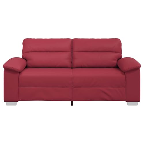 INLIFE 2-Sitzer-Sofa Weinrot 140 cm Kunstleder,Möbel,Sofas,Rot,27.8 KG,4105341 von INLIFE