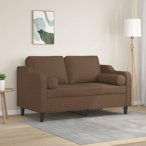 INLIFE 2-Sitzer-Sofa mit Zierkissen Braun 120 cm Stoff,Möbel,Sofas,Braun,24 KG,3200840 von INLIFE