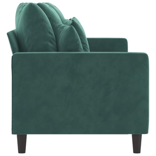 INLIFE 3-Sitzer-Sofa Dunkelgrün 180 cm Samt,Möbel,Sofas,Grün,29.2 KG,359315 von INLIFE
