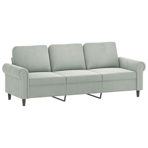 INLIFE 3-Sitzer-Sofa mit Zierkissen Hellgrau 180 cm Samt,Möbel,Sofas,Grau,31.15 KG,3200955 INLIFE 3-Sitzer-Sofa mit Zierkissen Hellgrau 180 cm Samt,Möbel,Sofas,Grau,31.15 KG,3200955 von INLIFE