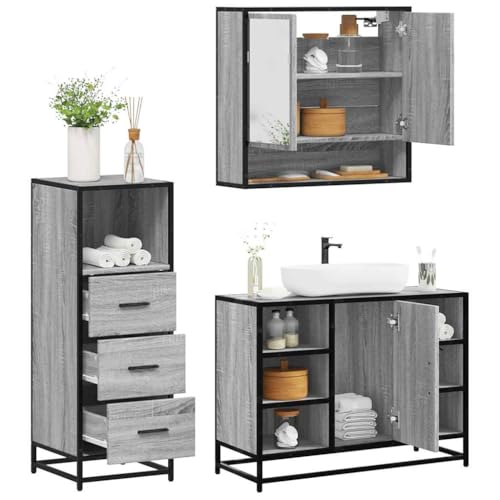 INLIFE 3-TLG. Badmöbel-Set Grau Sonoma Holzwerkstoff,Möbel,Möbelgarnituren,Badezimmermöbel-Sets,Grau,66.55 KG,3301063 INLIFE 3-TLG. Badmöbel-Set Grau Sonoma Holzwerkstoff,Möbel,Möbelgarnituren,Badezimmermöbel-Sets,Grau,66.55 KG,3301063 von INLIFE