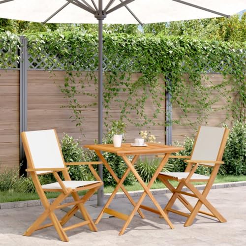 INLIFE 3-TLG. Bistro-Set Cremeweiß Stoff und Massivholz,Möbel,Gartenmöbel,Gartenmöbel-Sets,Weiß,21.3 KG,3281880 INLIFE 3-TLG. Bistro-Set Cremeweiß Stoff und Massivholz,Möbel,Gartenmöbel,Gartenmöbel-Sets,Weiß,21.3 KG,3281880 von INLIFE