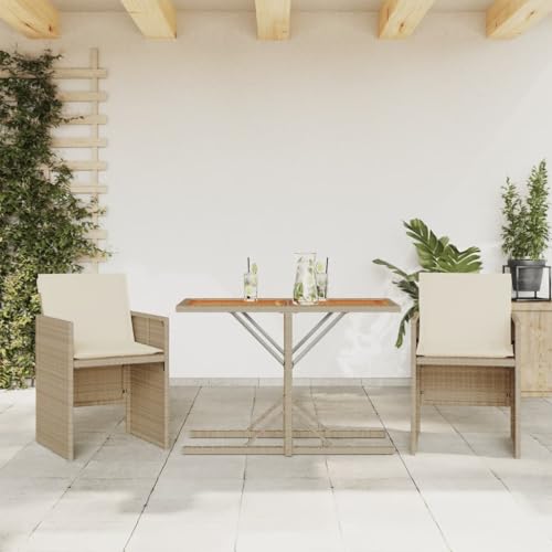 INLIFE 3-TLG. Bistro-Set mit Kissen Beige Poly Rattan,Möbel,Gartenmöbel,Gartenmöbel-Sets,Beige,21.4 KG,365069 INLIFE 3-TLG. Bistro-Set mit Kissen Beige Poly Rattan,Möbel,Gartenmöbel,Gartenmöbel-Sets,Beige,21.4 KG,365069 von INLIFE