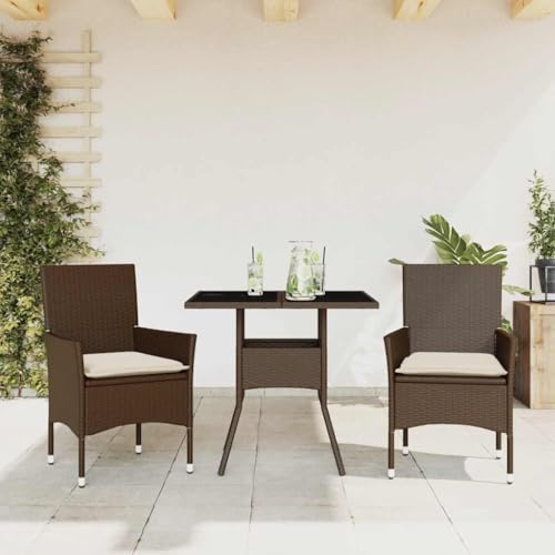 INLIFE 3-TLG. Garten-Essgruppe mit Kissen Braun Poly Rattan Glas,Möbel,Gartenmöbel,Gartenmöbel-Sets,Braun,26.4 KG,3278603 INLIFE 3-TLG. Garten-Essgruppe mit Kissen Braun Poly Rattan Glas,Möbel,Gartenmöbel,Gartenmöbel-Sets,Braun,26.4 KG,3278603 von INLIFE