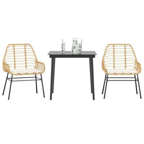INLIFE 3-TLG. Garten-Essgruppe mit Kissen Braun Poly Rattan Glas,Möbel,Gartenmöbel,Gartenmöbel-Sets,Braun,26.6 KG,3334457 INLIFE 3-TLG. Garten-Essgruppe mit Kissen Braun Poly Rattan Glas,Möbel,Gartenmöbel,Gartenmöbel-Sets,Braun,26.6 KG,3334457 von INLIFE