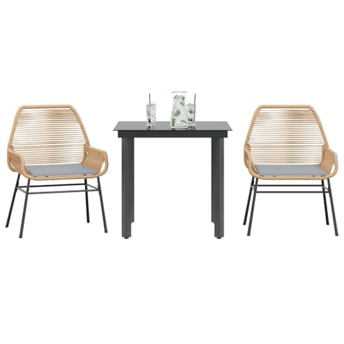 INLIFE 3-TLG. Garten-Essgruppe mit Kissen Braun Poly Rattan Glas,Möbel,Gartenmöbel,Gartenmöbel-Sets,Braun,29.74 KG,3334569 INLIFE 3-TLG. Garten-Essgruppe mit Kissen Braun Poly Rattan Glas,Möbel,Gartenmöbel,Gartenmöbel-Sets,Braun,29.74 KG,3334569 von INLIFE
