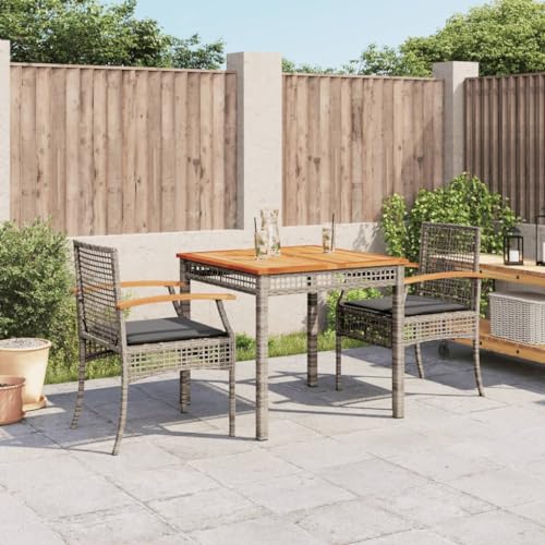 INLIFE 3-TLG. Garten-Essgruppe mit Kissen Grau Poly Rattan,Möbel,Gartenmöbel,Gartenmöbel-Sets,Grau,23.6 KG,3213569 INLIFE 3-TLG. Garten-Essgruppe mit Kissen Grau Poly Rattan,Möbel,Gartenmöbel,Gartenmöbel-Sets,Grau,23.6 KG,3213569 von INLIFE