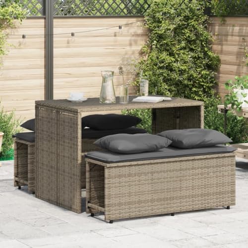 INLIFE 3-TLG. Garten-Essgruppe mit Kissen Grau Poly Rattan,Möbel,Gartenmöbel,Gartenmöbel-Sets,Grau,25.6 KG,4003904 INLIFE 3-TLG. Garten-Essgruppe mit Kissen Grau Poly Rattan,Möbel,Gartenmöbel,Gartenmöbel-Sets,Grau,25.6 KG,4003904 von INLIFE