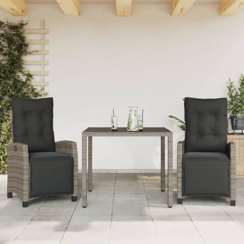 INLIFE 3-TLG. Garten-Essgruppe mit Kissen Grau Poly Rattan,Möbel,Gartenmöbel,Gartenmöbel-Sets,Grau,40 KG,3212894 INLIFE 3-TLG. Garten-Essgruppe mit Kissen Grau Poly Rattan,Möbel,Gartenmöbel,Gartenmöbel-Sets,Grau,40 KG,3212894 von INLIFE