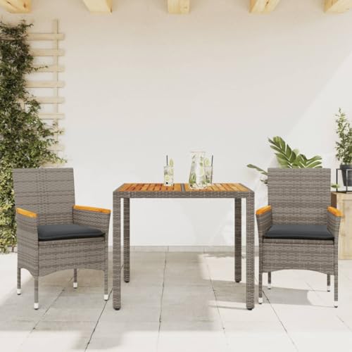 INLIFE 3-TLG. Garten-Essgruppe mit Kissen Grau Poly Rattan Akazie,Möbel,Gartenmöbel,Gartenmöbel-Sets,Grau,28.4 KG,3278633 INLIFE 3-TLG. Garten-Essgruppe mit Kissen Grau Poly Rattan Akazie,Möbel,Gartenmöbel,Gartenmöbel-Sets,Grau,28.4 KG,3278633 von INLIFE