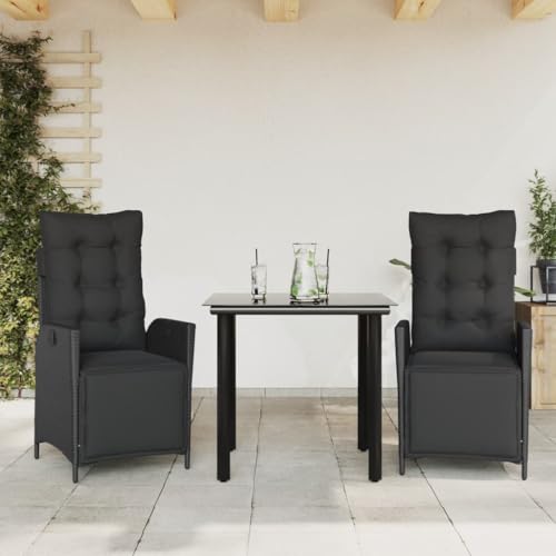 INLIFE 3-TLG. Garten-Essgruppe mit Kissen Schwarz Poly Rattan,Möbel,Gartenmöbel,Gartenmöbel-Sets,Schwarz,37.74 KG,3213399 INLIFE 3-TLG. Garten-Essgruppe mit Kissen Schwarz Poly Rattan,Möbel,Gartenmöbel,Gartenmöbel-Sets,Schwarz,37.74 KG,3213399 von INLIFE