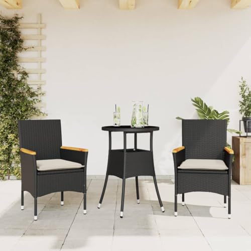 INLIFE 3-TLG. Garten-Essgruppe mit Kissen Schwarz Poly Rattan Glas,Möbel,Gartenmöbel,Gartenmöbel-Sets,Schwarz,22.1 KG,3278721 INLIFE 3-TLG. Garten-Essgruppe mit Kissen Schwarz Poly Rattan Glas,Möbel,Gartenmöbel,Gartenmöbel-Sets,Schwarz,22.1 KG,3278721 von INLIFE