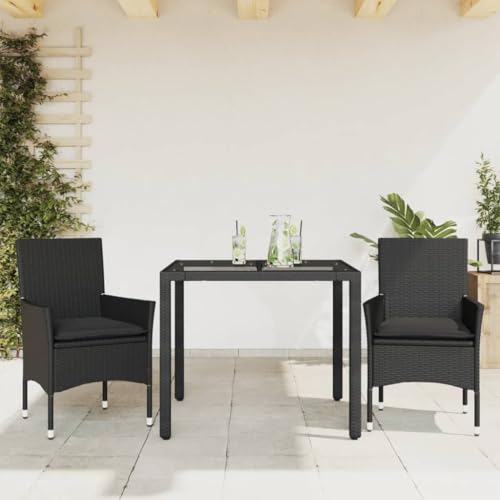 INLIFE 3-TLG. Garten-Essgruppe mit Kissen Schwarz Poly Rattan Glas,Möbel,Gartenmöbel,Gartenmöbel-Sets,Schwarz,30 KG,3278543 INLIFE 3-TLG. Garten-Essgruppe mit Kissen Schwarz Poly Rattan Glas,Möbel,Gartenmöbel,Gartenmöbel-Sets,Schwarz,30 KG,3278543 von INLIFE