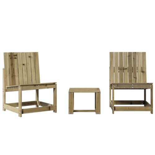 INLIFE 3-TLG. Garten-Lounge-Set Kiefernholz Imprägniert,Möbel,Gartenmöbel,Gartensitzmöbel,Gartenstühle,Braun,18.8 KG,832624 von INLIFE