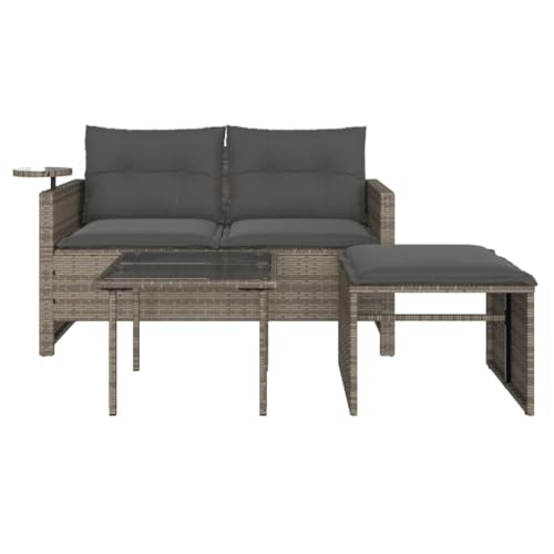 INLIFE 3-TLG. Garten-Sofagarnitur mit Kissen Grau Poly Rattan,Möbel,Gartenmöbel,Gartensitzmöbel,Gartensofas,Grau,20 KG,365460 INLIFE 3-TLG. Garten-Sofagarnitur mit Kissen Grau Poly Rattan,Möbel,Gartenmöbel,Gartensitzmöbel,Gartensofas,Grau,20 KG,365460 von INLIFE