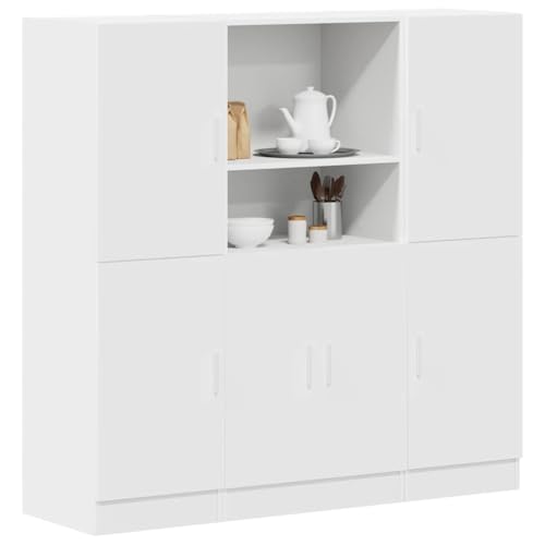INLIFE 3-TLG. Küchenschrank-Set Weiß Holzwerkstoff,Möbel,Regalsysteme,Wandregale,Weiß,80.85 KG,3324151 von INLIFE