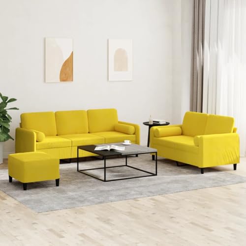 INLIFE 3-TLG. Sofagarnitur mit Kissen Gelb Samt,Möbel,Sofas,Gelb,58.2 KG,3202050 INLIFE 3-TLG. Sofagarnitur mit Kissen Gelb Samt,Möbel,Sofas,Gelb,58.2 KG,3202050 von INLIFE