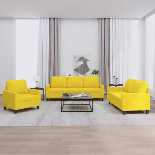 INLIFE 3-TLG. Sofagarnitur mit Kissen Hellgelb Stoff,Möbel,Sofas,Gelb,64 KG,3201433 INLIFE 3-TLG. Sofagarnitur mit Kissen Hellgelb Stoff,Möbel,Sofas,Gelb,64 KG,3201433 von INLIFE