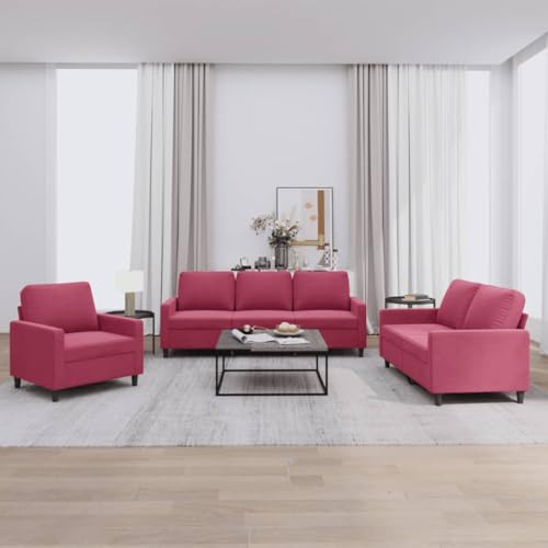 INLIFE 3-TLG. Sofagarnitur mit Kissen Weinrot Samt,Möbel,Sofas,Rot,63.2 KG,3201480 INLIFE 3-TLG. Sofagarnitur mit Kissen Weinrot Samt,Möbel,Sofas,Rot,63.2 KG,3201480 von INLIFE