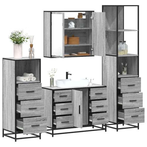 INLIFE 4-TLG. Badmöbel-Set Grau Sonoma Holzwerkstoff,Möbel,Möbelgarnituren,Badezimmermöbel-Sets,Grau,101.8 KG,3301263 INLIFE 4-TLG. Badmöbel-Set Grau Sonoma Holzwerkstoff,Möbel,Möbelgarnituren,Badezimmermöbel-Sets,Grau,101.8 KG,3301263 von INLIFE