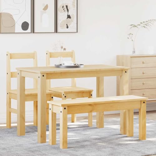 INLIFE 4-TLG. Essgruppe Panama Massivholz Kiefer,Möbel,Möbelgarnituren,Essgruppen,Braun,35.5 KG,3345167 von INLIFE