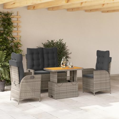 INLIFE 4-TLG. Garten-Essgruppe mit Kissen Grau Poly Rattan,Möbel,Gartenmöbel,Gartenmöbel-Sets,Grau,48.9 KG,3277467 INLIFE 4-TLG. Garten-Essgruppe mit Kissen Grau Poly Rattan,Möbel,Gartenmöbel,Gartenmöbel-Sets,Grau,48.9 KG,3277467 von INLIFE