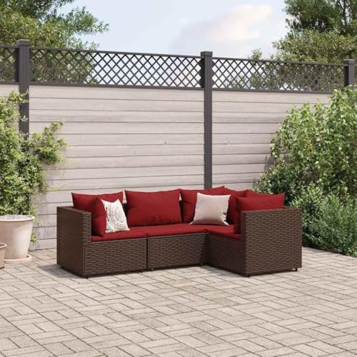 INLIFE 4-TLG. Garten-Lounge-Set mit Kissen Braun Poly Rattan,Möbel,Gartenmöbel,Gartenmöbel-Sets,Braun,30.9 KG,3308077 INLIFE 4-TLG. Garten-Lounge-Set mit Kissen Braun Poly Rattan,Möbel,Gartenmöbel,Gartenmöbel-Sets,Braun,30.9 KG,3308077 von INLIFE