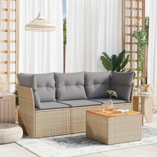 INLIFE 4-TLG. Garten-Sofagarnitur mit Kissen Beige Poly Rattan,Möbel,Gartenmöbel,Gartenmöbel-Sets,Beige,33.6 KG,3223469 INLIFE 4-TLG. Garten-Sofagarnitur mit Kissen Beige Poly Rattan,Möbel,Gartenmöbel,Gartenmöbel-Sets,Beige,33.6 KG,3223469 von INLIFE