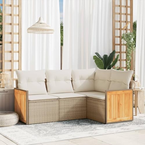 INLIFE 4-TLG. Garten-Sofagarnitur mit Kissen Beige Poly Rattan,Möbel,Gartenmöbel,Gartenmöbel-Sets,Beige,40 KG,3260014 INLIFE 4-TLG. Garten-Sofagarnitur mit Kissen Beige Poly Rattan,Möbel,Gartenmöbel,Gartenmöbel-Sets,Beige,40 KG,3260014 von INLIFE