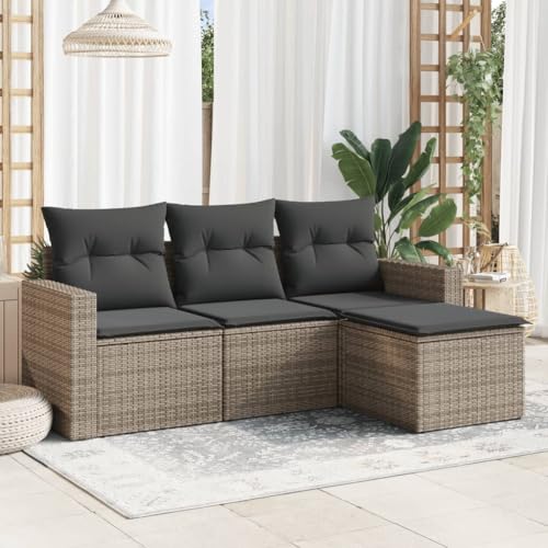 INLIFE 4-TLG. Garten-Sofagarnitur mit Kissen Grau Poly Rattan,Möbel,Gartenmöbel,Gartenmöbel-Sets,Grau,31.4 KG,3218860 INLIFE 4-TLG. Garten-Sofagarnitur mit Kissen Grau Poly Rattan,Möbel,Gartenmöbel,Gartenmöbel-Sets,Grau,31.4 KG,3218860 von INLIFE