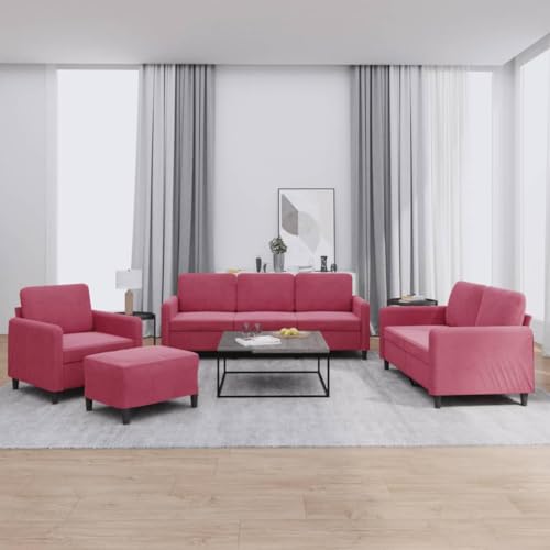 INLIFE 4-TLG. Sofagarnitur Weinrot Samt,Möbel,Sofas,Rot,69.9 KG,3201948 INLIFE 4-TLG. Sofagarnitur Weinrot Samt,Möbel,Sofas,Rot,69.9 KG,3201948 von INLIFE